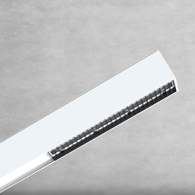 With Lens linear lighting for office luminaires, Anti glare,UGR>19, Pendant linear light,3000-4000K,suspended,wall,surface.