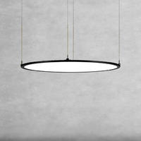 Simple Slim circular ceiling light fittings, 3000-4000K,  LED Pendant Lamp Ultra Thin Hanging Panel Light Suspension LED Fixture For Office Home